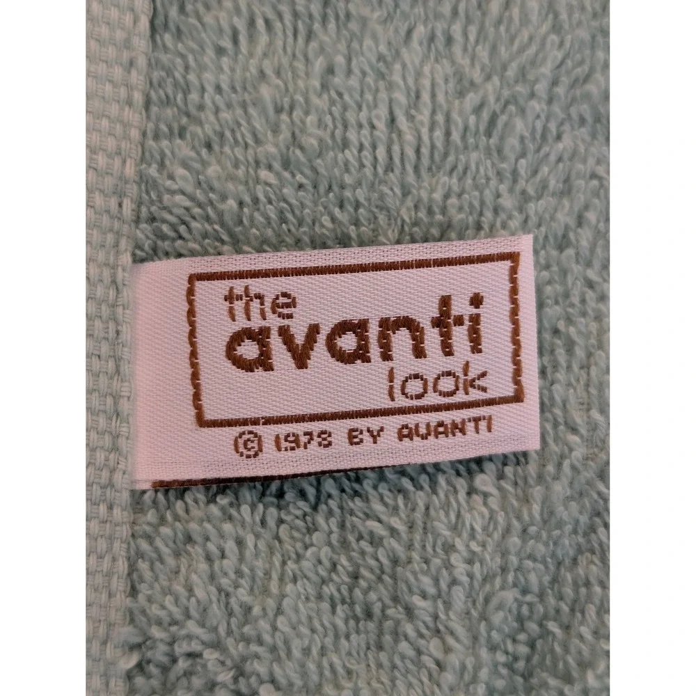 Vintage 1978 Avanti Linens 5pc Towel Set Seafoam/Mint Green Pleated Ruffle Trim